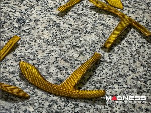  Alfa Romeo Giulia Paddle Shifter Covers - Carbon Fiber - Yellow Candy